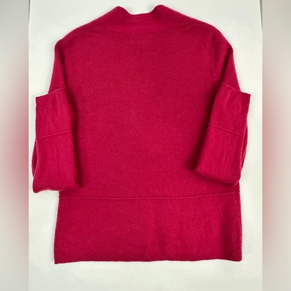 Charter Club Dark Pink/Berry 2Ply 100% Cashmere V Neck Waist Length Swea… - Picture 6 of 6